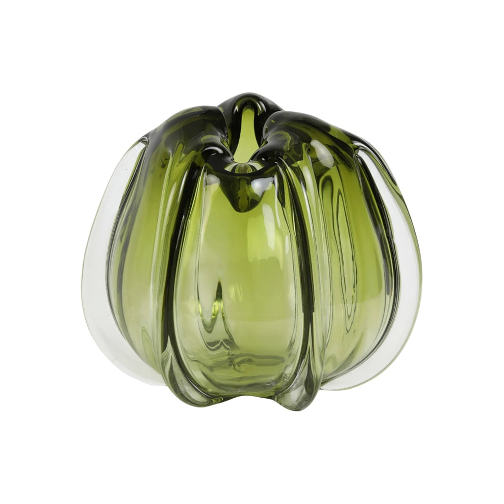 Vase décoratif en verre soufflé pour intérieur contemporain - 15 x 15 x 15