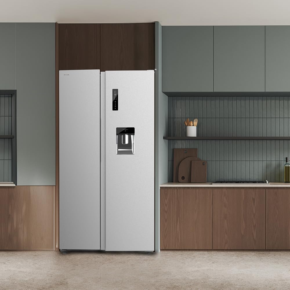 Cecotec Réfrigérateur Américain Bolero CoolMarket SBS 559 Inox E, 559 L, 177 cm x 90 cm, Classe E, Système Multi Air Flow, Total No Frost, Moteur Inve