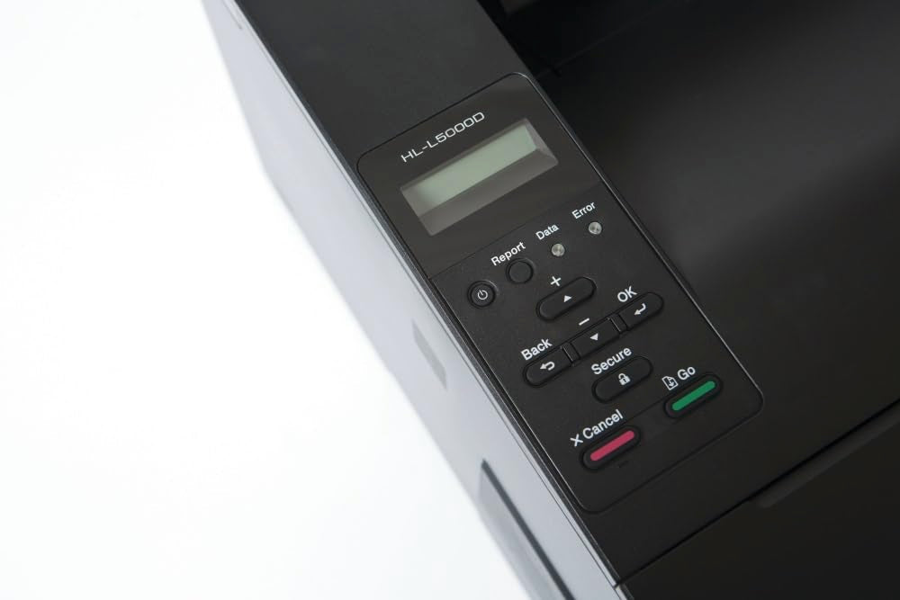Brother HL-L5000D Imprimante Laser - Monochrome - Performance et Productivité - Design Robuste et Résistant - A4 - Impression Recto-verso, Noir