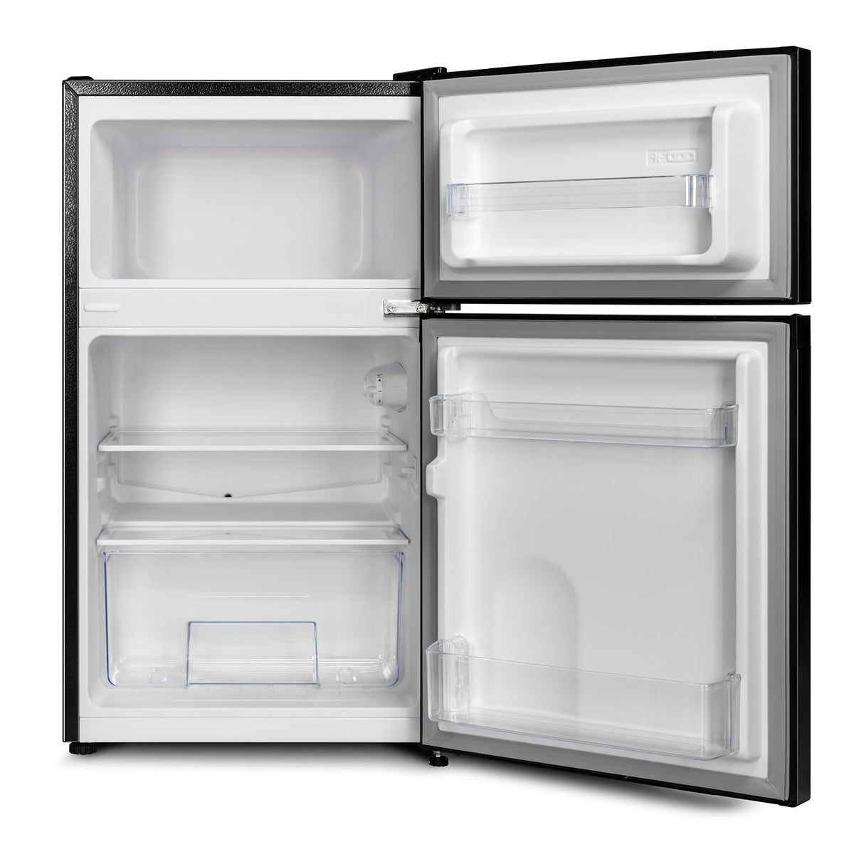 CHIQ Réfrigérateur congélateur en haut Réfrigérateur congélateur - 86 L (61/25L) - Portes réversibles, Congélateur 4 étoiles, Machine à glaçons, Garantie compresseur 12 ans, Classe E