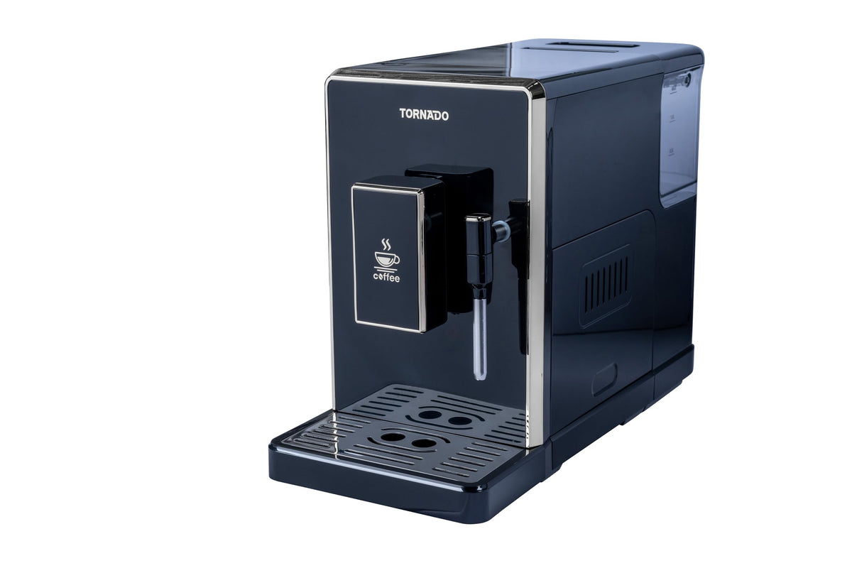 Tornado TCM-9008A-GS Machine À Expresso Automatique, BROYEUR INTÉGRÉ, CAFÉ en Grains, Noir