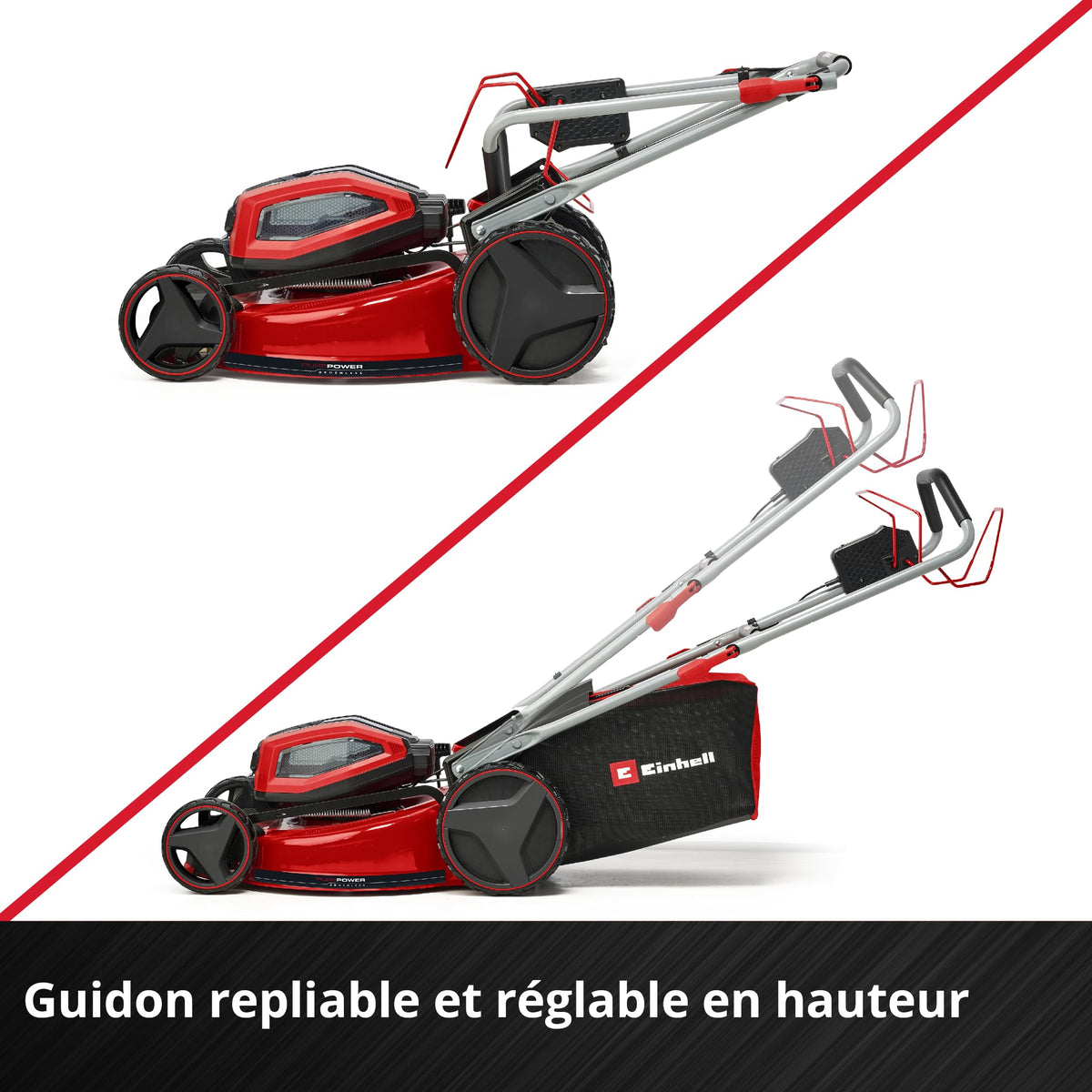 Einhell Professional Tondeuse à gazon sans fil GP-CM 36/52 S Li BL (4x5,2Ah) Power X-Change (36V, moteur brushless, Coupe à 52cm) Livré avec 4 Batteries 5,2 Ah et 2 Chargeurs doubles