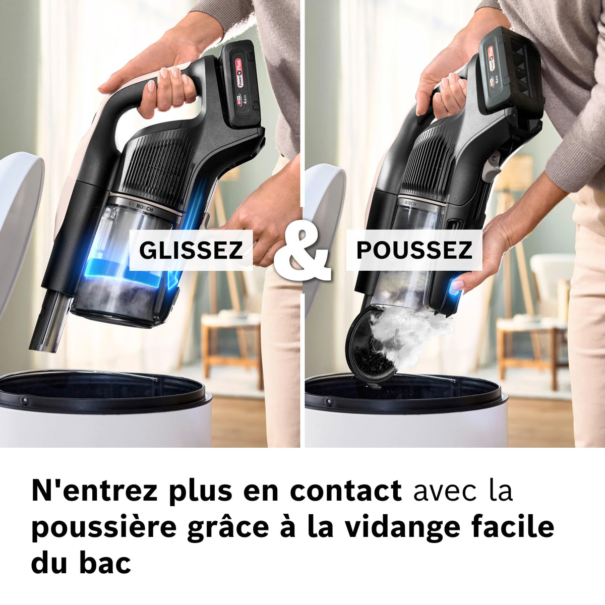 Bosch, aspirateur Balai sans Fil, Unlimited 10, Batterie 4.0 Ah, Technologie MicroClean, bac à poussière Facile à Vider, Tube Flexible, éclairage LED, Rose, BKS1041RHF