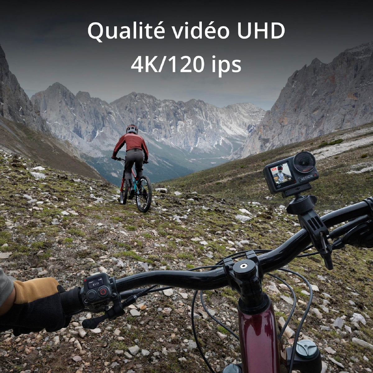 DJI Bundle Osmo Action 4 Essentiel - Caméra d’Action étanche 4K/120 IPS avec capteur 1/1,3 Pouce, des Images saisissantes en Basse lumière, des Couleurs D-Log M 10 Bits, Batterie 1 770 mAh prolongée