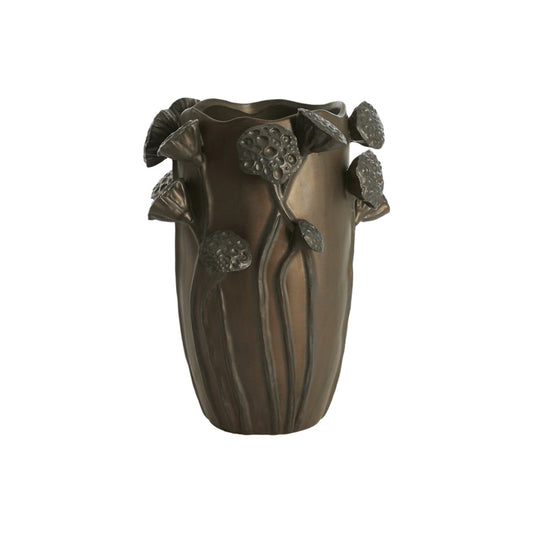 Vase décoratif en métal pour arrangement floral - 15 x 15 x 30