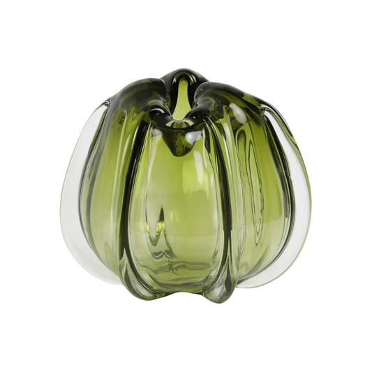 Vase décoratif en verre soufflé pour intérieur contemporain - 15 x 15 x 15