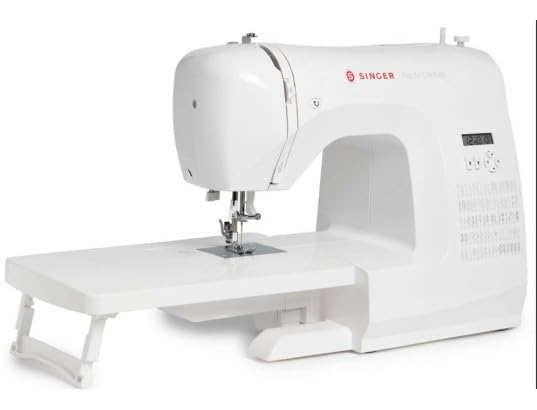 Singer Haute Couture F527C Machine à coudre électronique Professionnelle, 80 points, utilitaires, élastiques, décoratifs, Facile pour Débutants Electrique Portable, Maison