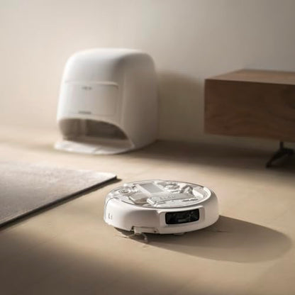 DJI ROMO A Robot Aspirateur Laveur avec Robot Transparent, Aspirateur Robot de 25 000 Pa, détection de Niveau Drone, 200 Jours sans Maintenance, Lavage et séchage Auto des tampons de serpillière