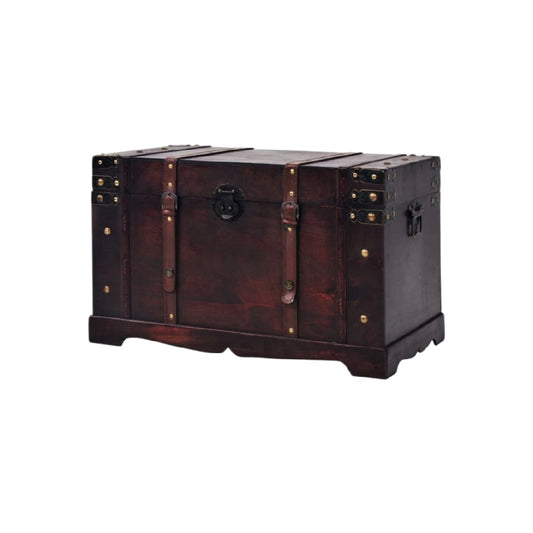 Coffre de rangement en bois massif pour la décoration intérieure - 70 x 40 x 40