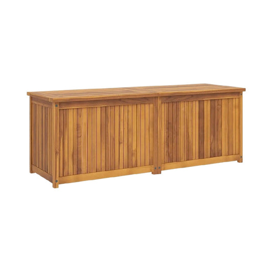 Banc de rangement extérieur en teck pour jardin - 150 x 60 x 70