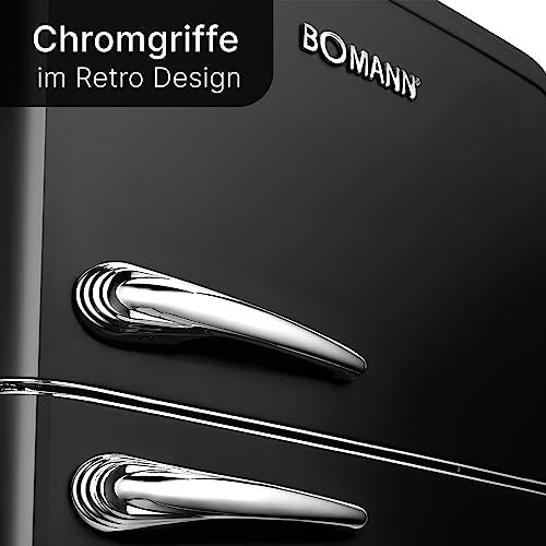 Bomann DTR 353 réfrigérateur-congélateur Autoportante 208 L E Noir, Argent