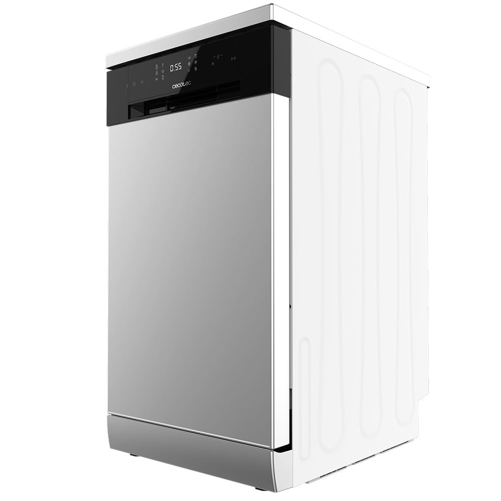 Cecotec Lave-vaisselle Bolero Aguazero 4201 Inox E. 1850 W, 11 couverts, 6 programmes, Classe E, Dual Zone Wash, Départ Différé, AquaStop Électronique, Panneau Tactile, 45 cm de largeur