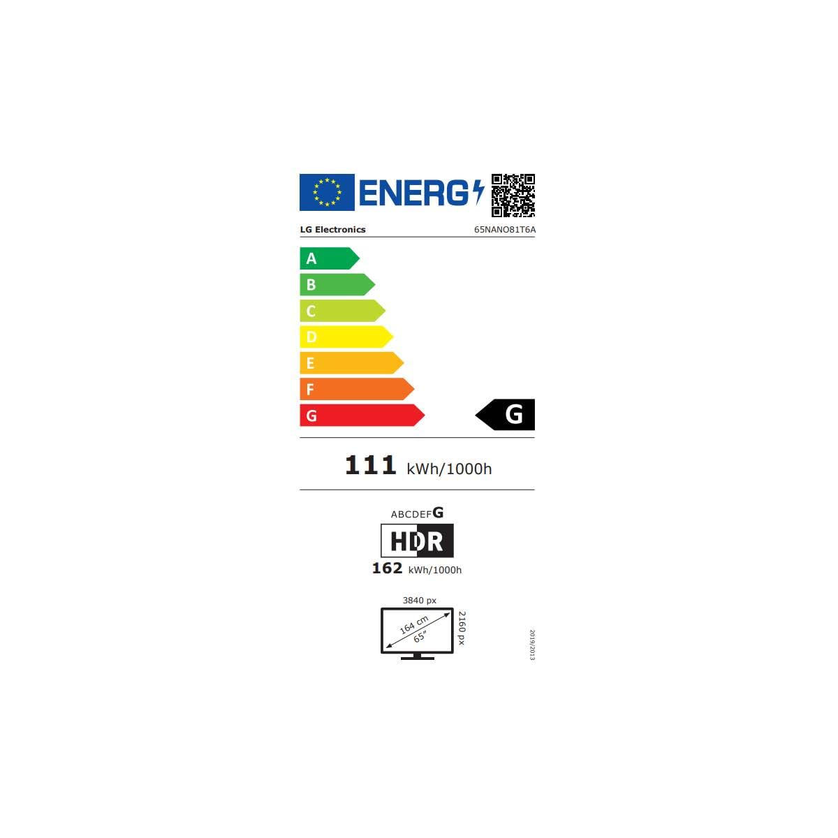 LG Nanocell TV 2024 | 65NANO81 | 65 Pouces | UHD | Processeur α5 Gen7 AI 4K, Bleu foncé