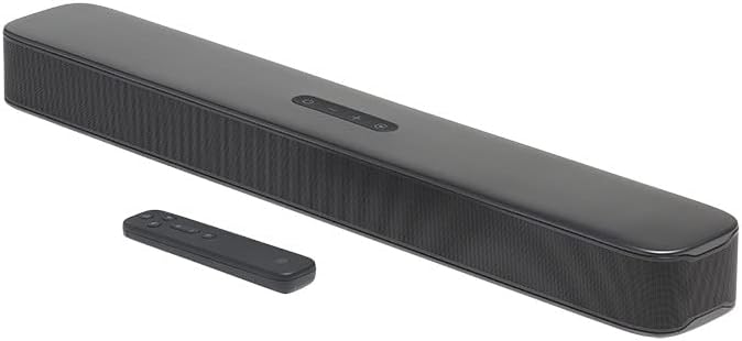 JBL 2.0 All-in-One – Barre de son compacte avec son JBL Surround – Connexion par arc HDMI ou câble optique – Bluetooth 4.2 – Couleur : Noir