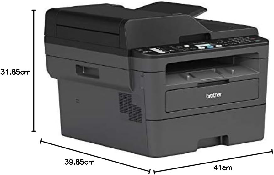 Brother MFC-L2710DW Imprimante Multifonction 4 en 1 Laser - Monochrome - A4 - Impression Recto-verso, Numérisation, Copie, Télécopie - Airprint