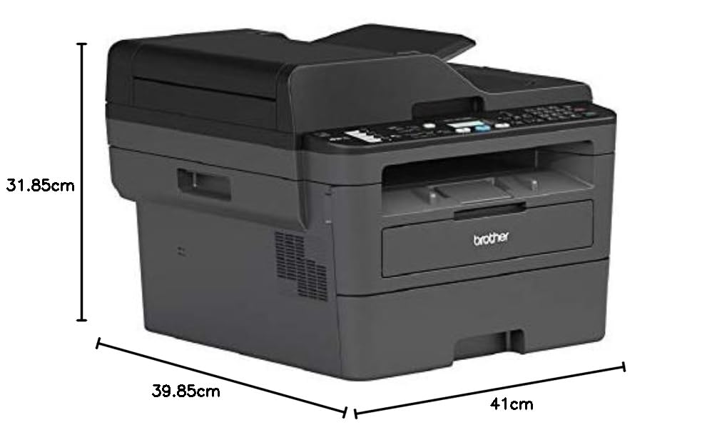 Brother MFC-L2710DW Imprimante Multifonction 4 en 1 Laser - Monochrome - A4 - Impression Recto-verso, Numérisation, Copie, Télécopie - Airprint