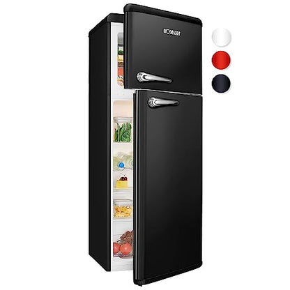 Bomann DTR 353 réfrigérateur-congélateur Autoportante 208 L E Noir, Argent