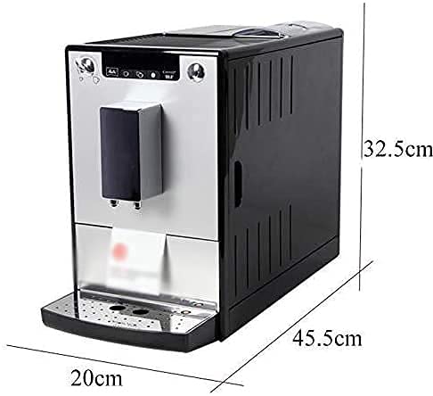 Machine à Café Espresso Machine, Machine à Café Entièrement Automatique, Moulinette, Machine à Café, Machine à Café à Café à Filtre Grand Public Et Commercial, 200Mm X 455Mm X 325Mm, Noir Et Argent I