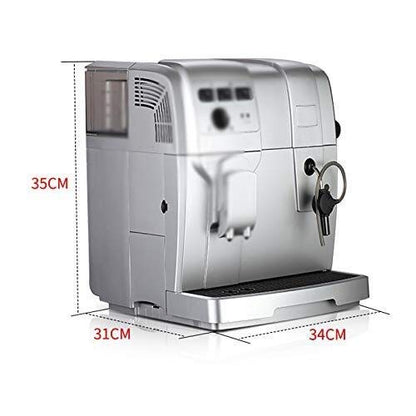 QJRGUY Machines Italien, Maison Automatique Petite Machine à Grains café en Mousse de Lait Intelligent 350 mm Argent intéressant