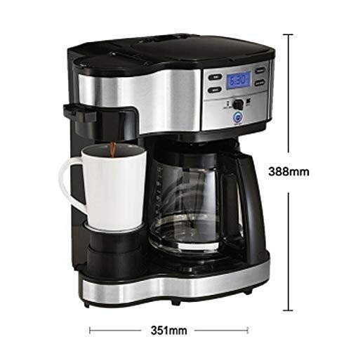Machine à Café, Machine à Café à Domicile Machine à Café Automatique Double Mode Machine à Café Goutte à Goutte Réservation Machine à Café 351Mm × 291Mm × 388Mm Noir (Couleur: Intéressant, HUANGHAIQ