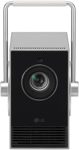 LG CineBeam Portable Vidéoprojecteur HU710PB Design Compact pour Home Cinema, 500 Lumen, 4K UHD, Projection Entre 50"~120", LG Smart webOS 6.0, Bluetooth et Haut-parleurs intégrés