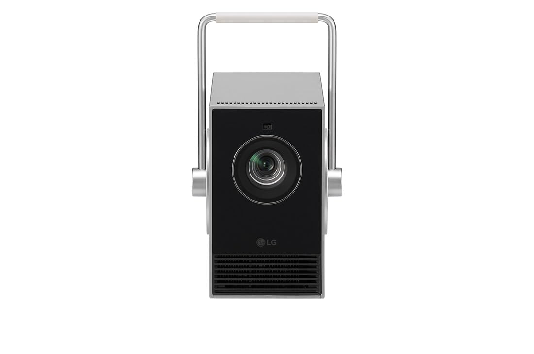 LG CineBeam Portable Vidéoprojecteur HU710PB Design Compact pour Home Cinema, 500 Lumen, 4K UHD, Projection Entre 50"~120", LG Smart webOS 6.0, Bluetooth et Haut-parleurs intégrés
