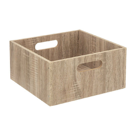 Boîte de rangement en bois avec poignées pour usage domestique - 30 x 40 x 20