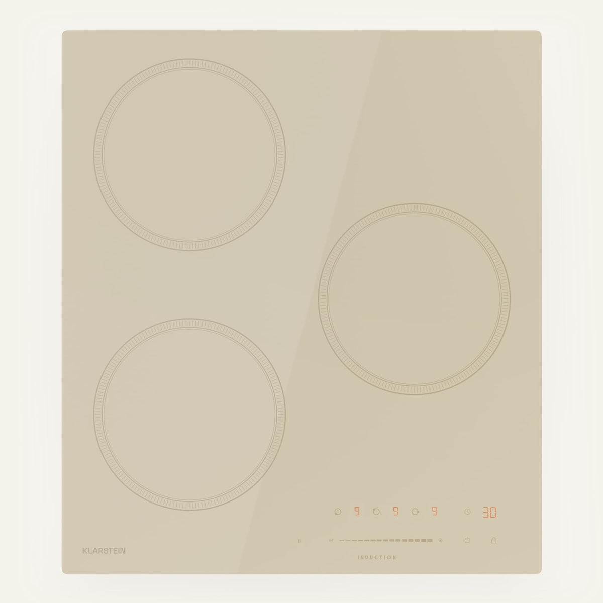 Klarstein Victoria Plaque À Induction Encastrable - 3 Zones, 6600 W Avec Boosters, Commande Tactile À Curseur, Minuterie & Verrouillage Parental, Vitr