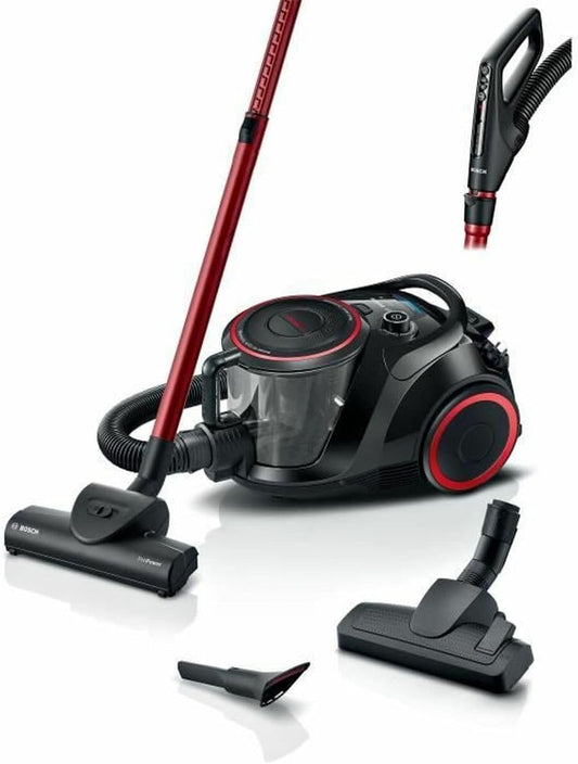 Bosch Electroménager Série 6, BGS41POW1, aspirateur traîneau sans Sac, capacité de 2,4L, variateur de Puissance à la poignée, Rayon d'action de 10 m, Niveau sonore 72 DB, Noir