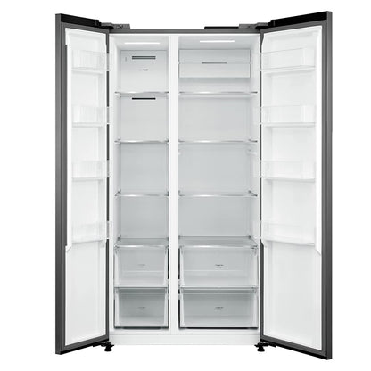 Cecotec Réfrigérateur américain 2 portes Bolero CoolMarket SBS 592 INOX. 592 litres, 177,5 cm de haut et 91 cm de large, faible consommation, moteur onduleur