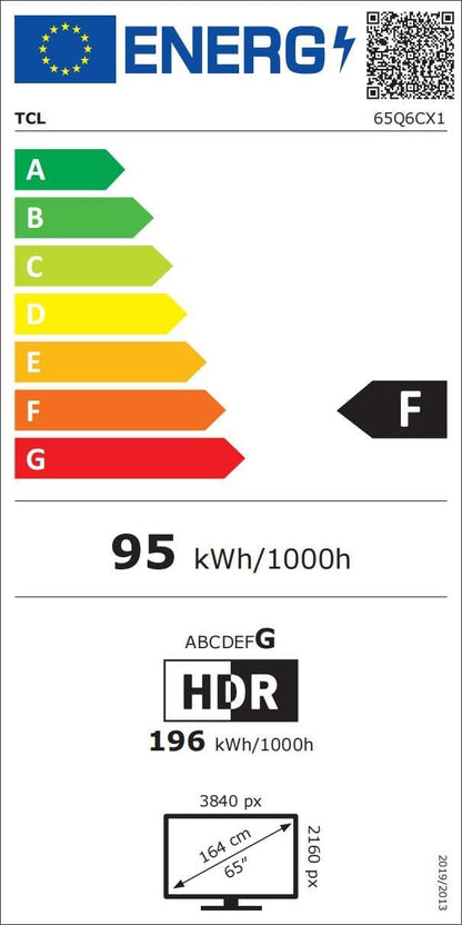 TCL 65Q6C QD-Mini LED TV, 4K HDR Premium 1000nits, Smart TV alimenté par Google (Dolby Vision IQ et Atmos, système Audio Onkyo 2.1, Motion Clarity Pro 144Hz, contrôle Vocal Mains Libres)