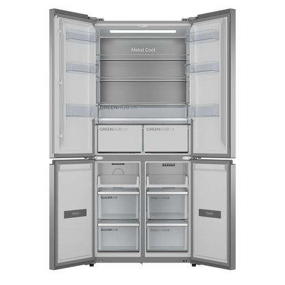 Cecotec Réfrigérateur 4 Portes Semi-Intégrable Total No Frost Bolero CoolMarket 4D 456 SBI Inox E, Extra Capacité Max 456 L, Hauteur 189 cm et 83 cm Largeur, MetalFlexCooling, Compresseur Inverter