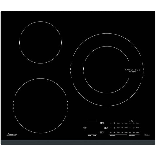Sauter - SPI4360B - Plaque Induction - Table de Cuisson Encastrable - Noir - 3 Foyers - 7200W - Dimensions Encastrement : 56x49cm - Grand Foyer 28 cm et 14 Positions Cuissons - Fabriqué en France
