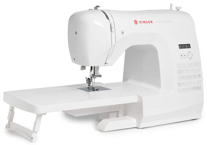 Singer Haute Couture F527C Machine à coudre électronique Professionnelle, 80 points, utilitaires, élastiques, décoratifs, Facile pour Débutants Electrique Portable, Maison