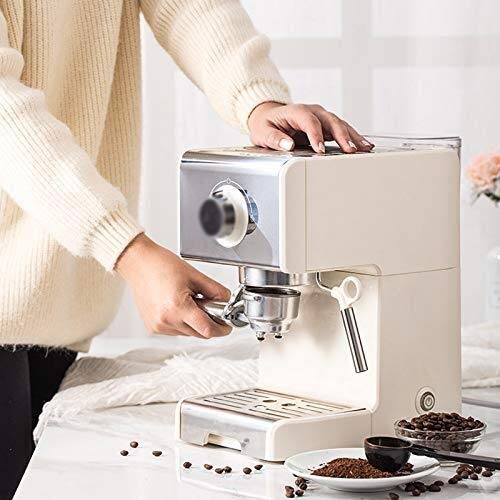 Machines à Café Espresso Machine, Machine à Café à Pompe Semi-Automatique Petite Machine à Café Ménagère Machine à Café Au Lait à Vapeur 200Mm × 250Mm × 280Mm Blanc Intéressant, HUANGHAIQIU