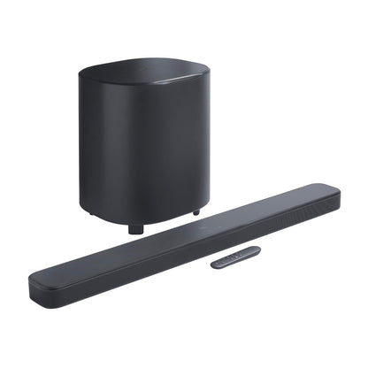JBL Bar 500 MK2, Barre de Son Bluetooth 5.1 canaux pour TV avec Caisson de Basses de 25,4 cm, Dolby Atmos, HDMI eARC, Wi-FI, vidéo 4K, PureVoice 2.0 et MultiBeam 3.0, Noir