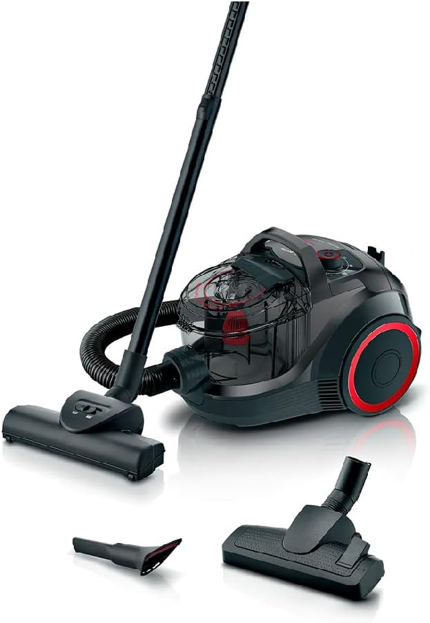 Bosch Série 4, aspirateur sans Sac, BGC21POW1, ProPower, Brosse Turbo Incluse, Filtre HEPA13 Lavable, Technologie Power AirCycle, Noir