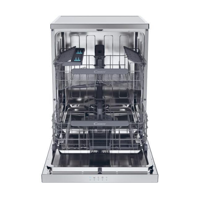 CANDY - Lave-Vaisselle - Rapido - 14 Couverts - Classe Énergétique E - Maxi Cuve, Wash & Dry 35 min, Ouverture Automatique, Contrôle à Distance - Blanc - 60 x 85 cm - Modèle CF 4E7L0A
