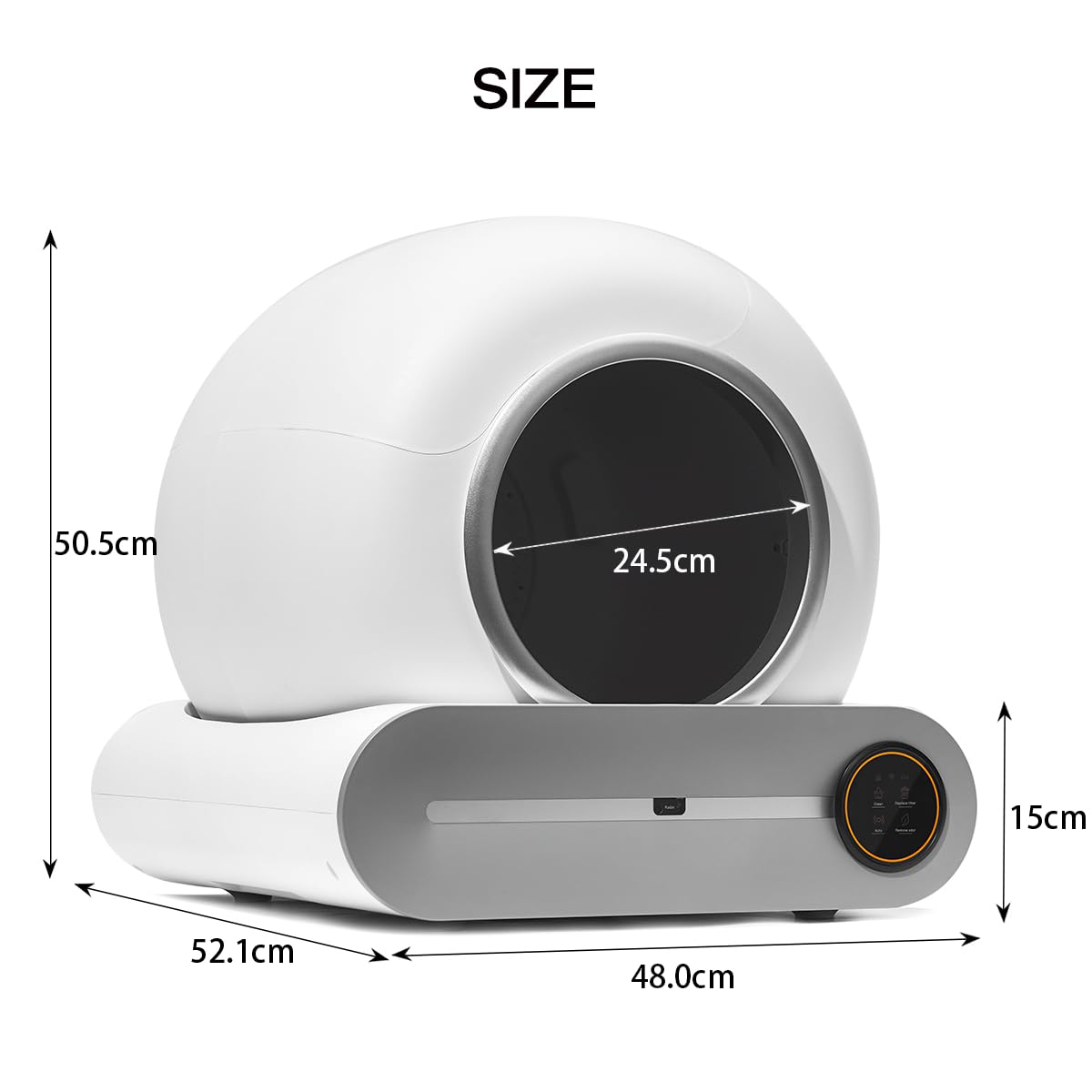 QraraZL Litière Chats Autonettoyante Via Contrôle APP, Bac à Litière Autonettoyante pour Chats, Alerte Intelligente/Moniteur de Santé/Désodorisant Ionique,65L+9L (Intelligent)