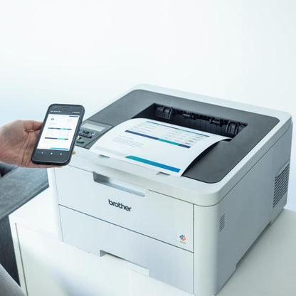 Brother HL-L3220CWE - Imprimante Laser Couleur - Wifi, USB - Imprime jusqu'à 18 Pages par minute - Eligible à l'abonnement d'encre EcoPro.