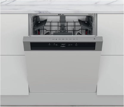Lave vaisselle encastrable Whirlpool WBC3C26X - Lave vaisselle integrable 60 cm - Classe A++ / 46 decibels - 14 couverts - Intégrable bandeau : Inox