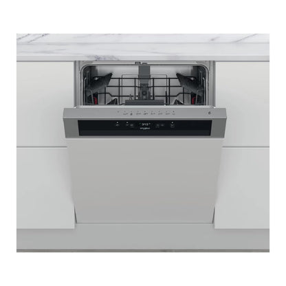Lave vaisselle encastrable Whirlpool WBC3C26X - Lave vaisselle integrable 60 cm - Classe A++ / 46 decibels - 14 couverts - Intégrable bandeau : Inox