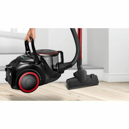 Bosch Electroménager Série 6, BGS41POW1, aspirateur traîneau sans Sac, capacité de 2,4L, variateur de Puissance à la poignée, Rayon d'action de 10 m, Niveau sonore 72 DB, Noir