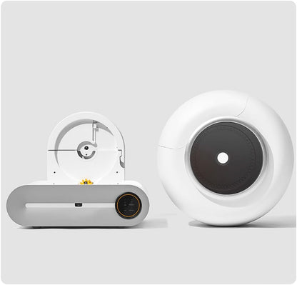 QraraZL Litière Chats Autonettoyante Via Contrôle APP, Bac à Litière Autonettoyante pour Chats, Alerte Intelligente/Moniteur de Santé/Désodorisant Ionique,65L+9L (Intelligent)