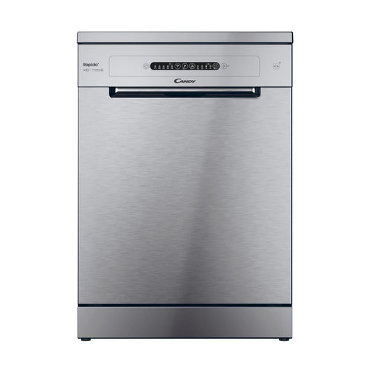CANDY - Lave-Vaisselle - Rapido - 14 Couverts - Classe Énergétique E - Maxi Cuve, Wash & Dry 35 min, Ouverture Automatique, Contrôle à Distance - Blanc - 60 x 85 cm - Modèle CF 4E7L0A