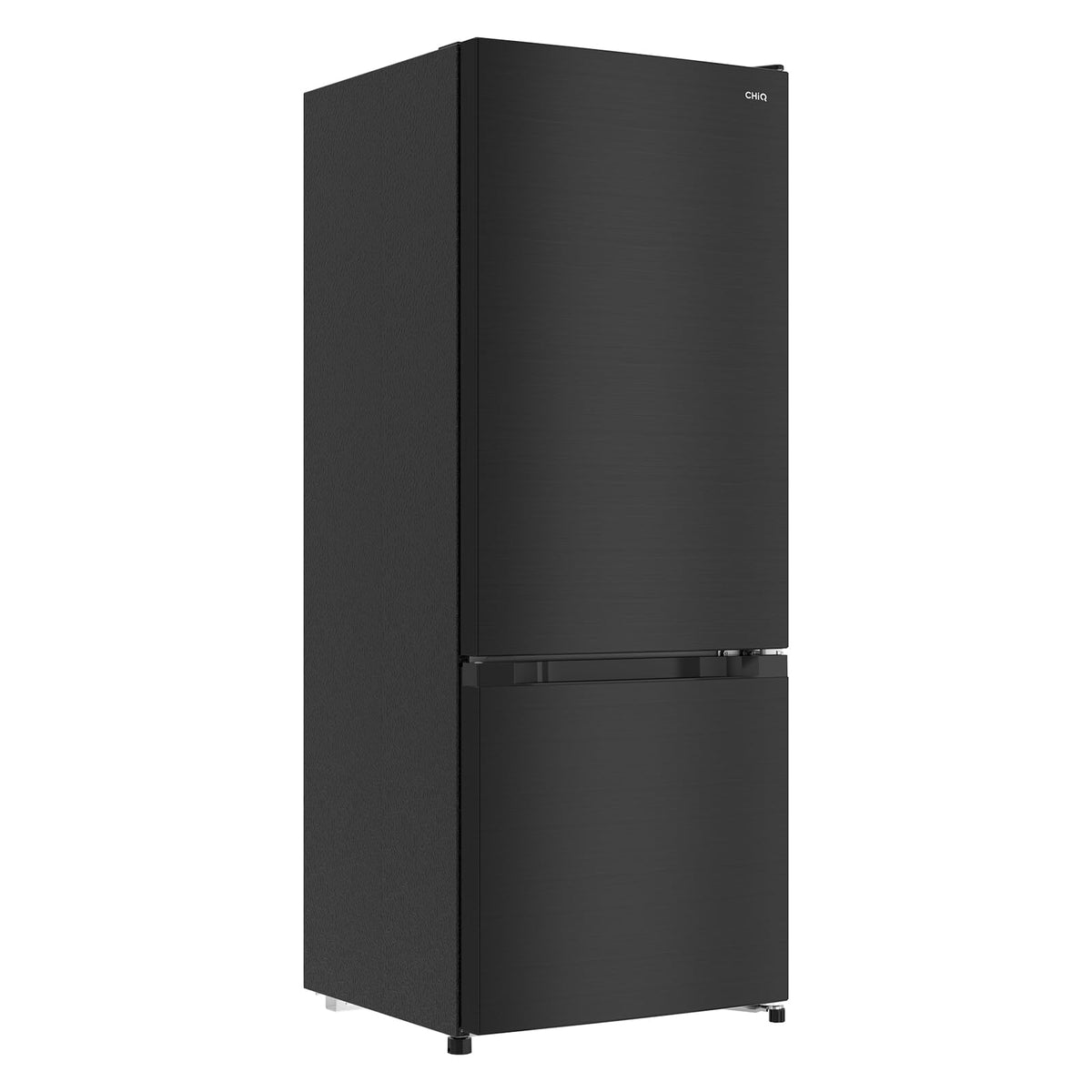 CHIQ Réfrigérateur congélateur FBM205L42-205L (153 + 52),Classe énergétique E, 39 dB, Acier noir, Low frost, Portes réversibles