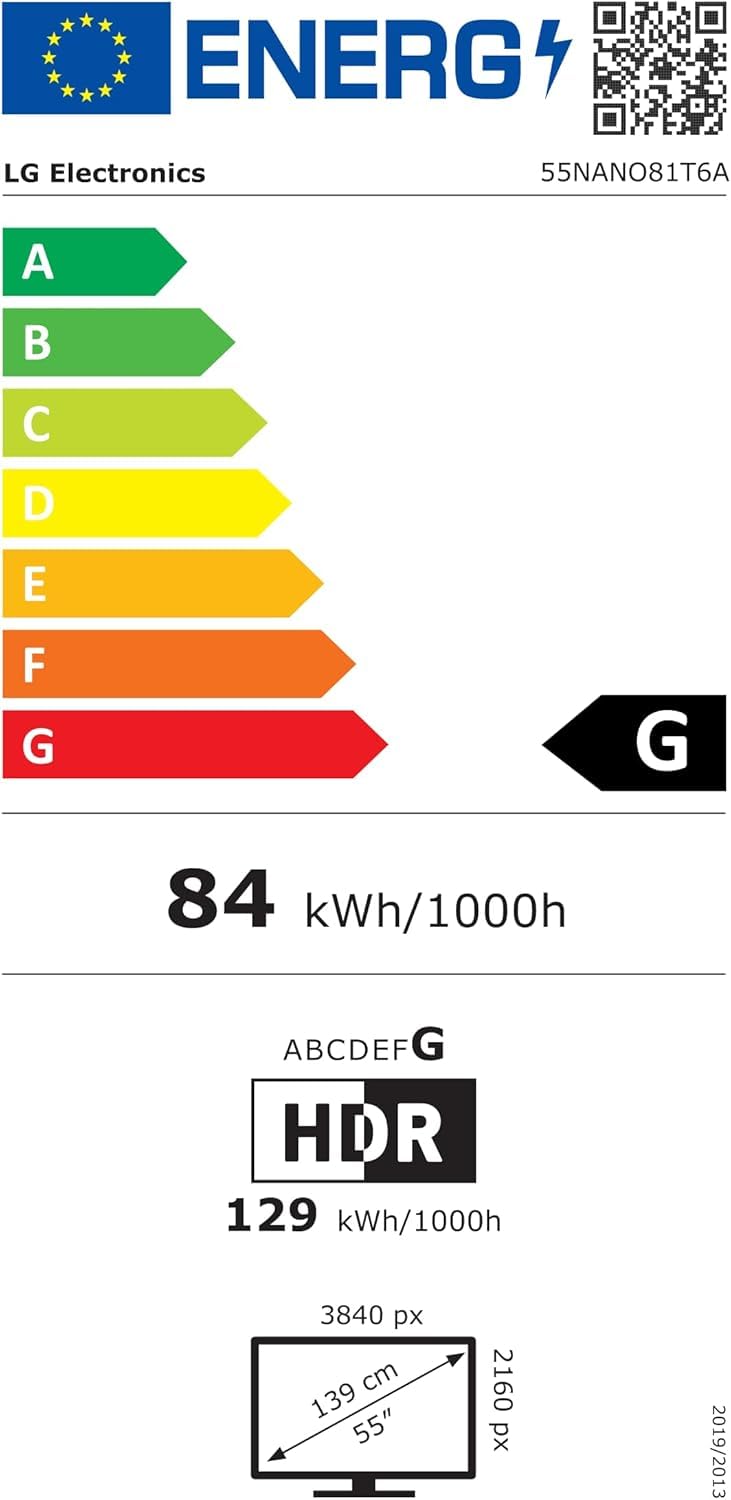 LG Nanocell TV 2024 | 55NANO81 | 55 Pouces | UHD | Processeur α5 Gen7 AI 4K, Bleu foncé