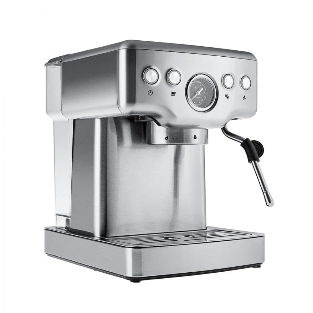 KARACA Coffee Art 1353 Machine à expresso 1350 W, pression 20 bar, réservoir d'eau de 1,8 L, chauffe-tasses, mousses à lait, expresso, cappuccino, latte et plus encore