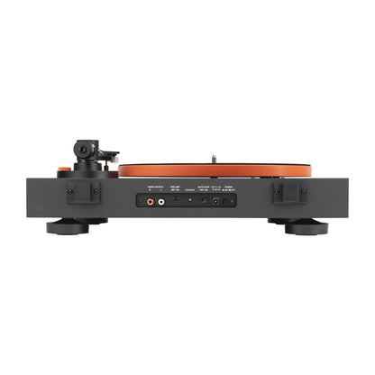 JBL Spinner BT, Platine Bluetooth avec AptX-HD, design dynamique, porte-cellule amovible, plateau en aluminium et entraînement par courroie, cellule magnétique mobile préinstallée, noir et orange