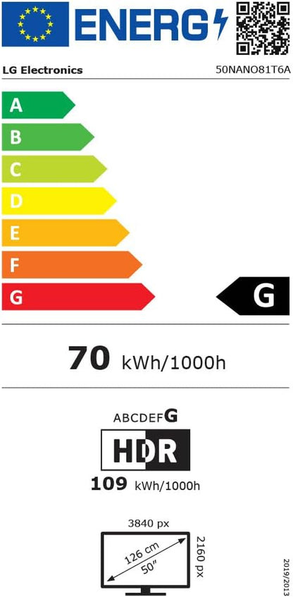 LG Nanocell TV 2024 | 50NANO81 | 50 Pouces | UHD | Processeur α5 Gen7 AI 4K, Bleu foncé